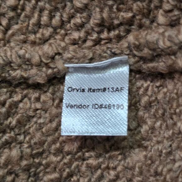 Orvis Women’s Sweater M Brown Knit V Neck Henley Pullover Casual - Picture 6 of 7